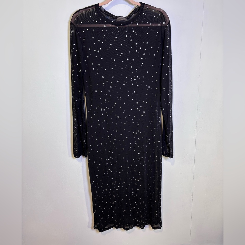 Kilo Brava size 3X sheer long sleeve dress